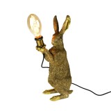 TABLE LAMP STANDING RABBIT GOLD     - TABLE LAMPS